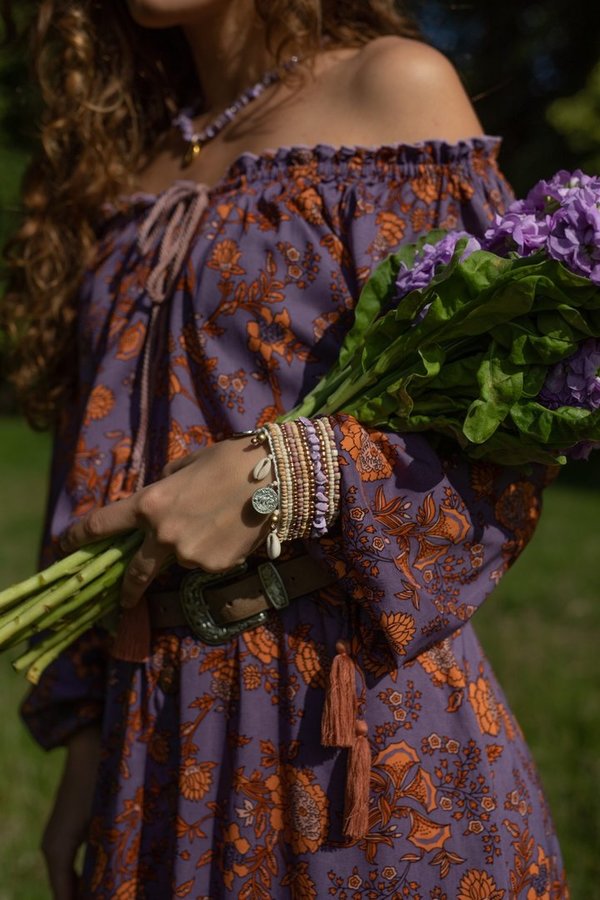 LAS DALIAS purple rose, Maxikleid | HOT LAVA FASHION