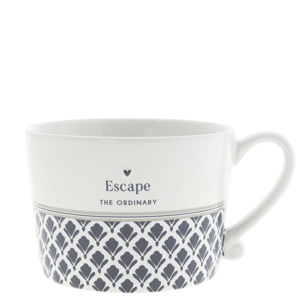 ESCAPE THE ORDINARY, Cup white/black | BASTION COLLECTIONS