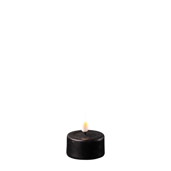 Schwarz 4,1x4,5 cm Indoor, 2er Set Teelicht | DELUXE HOMEART LED-Kerze