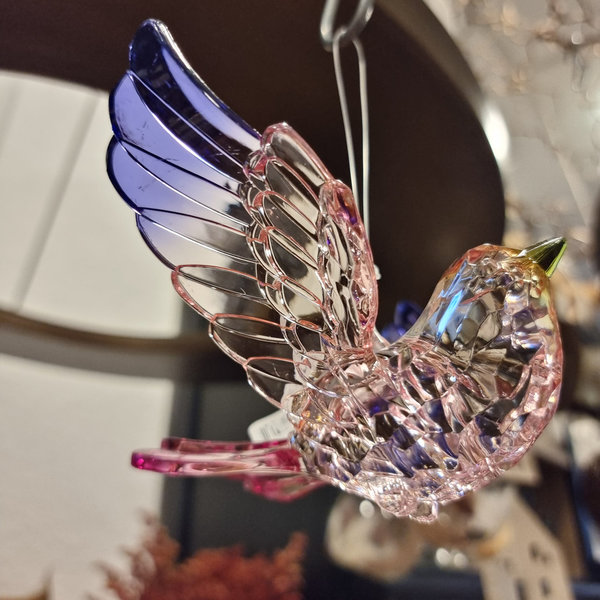 MEISE lila Flügel | Figur aus Acryl zum Hängen